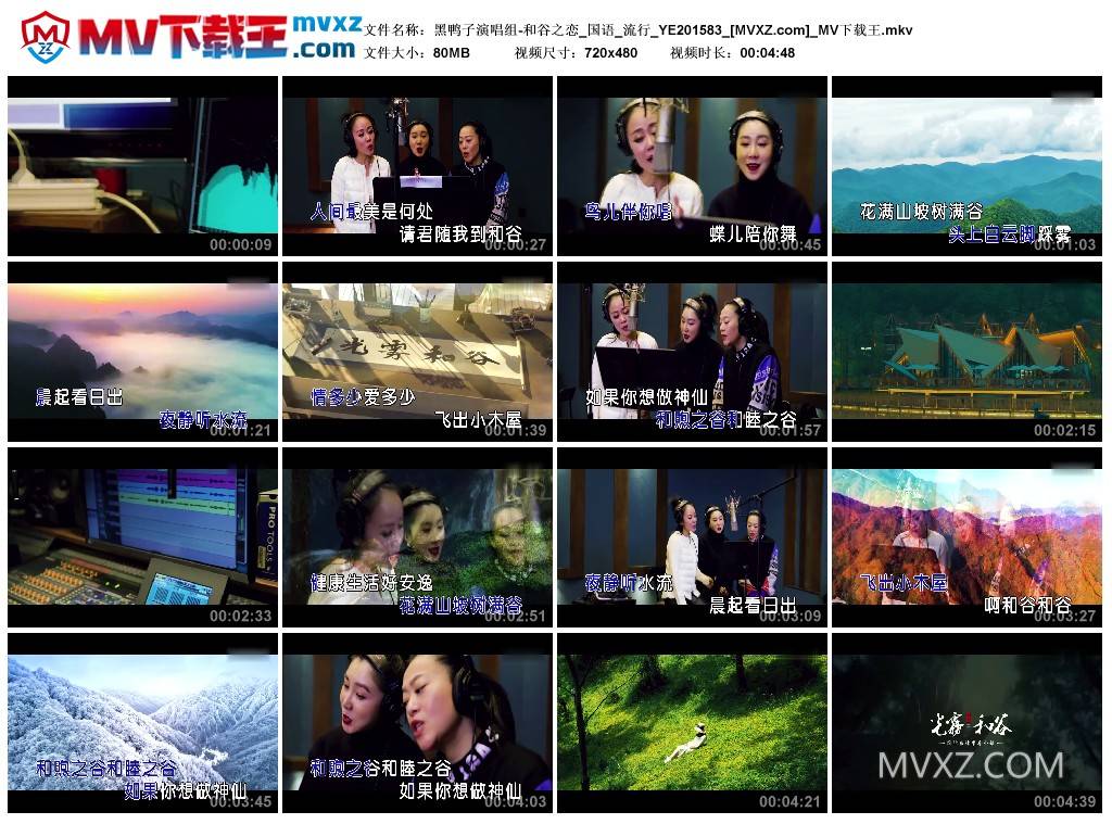 黑鸭子演唱组-和谷之恋_国语_流行_YE201583